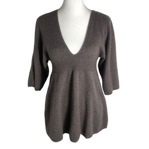 Vince gray half sleeve 100% cashmere sweater. Sz Small